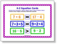 Equation Cards K-2 image