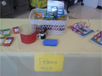 Another raffle table example