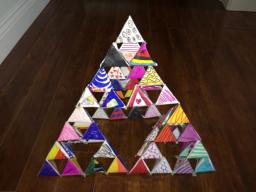 Picture of completed Sierpinski Pyramid project