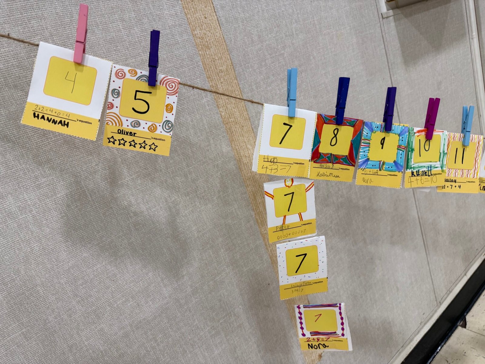Clothesline Equations - A Family Math Night Activity - Karyn's Blog