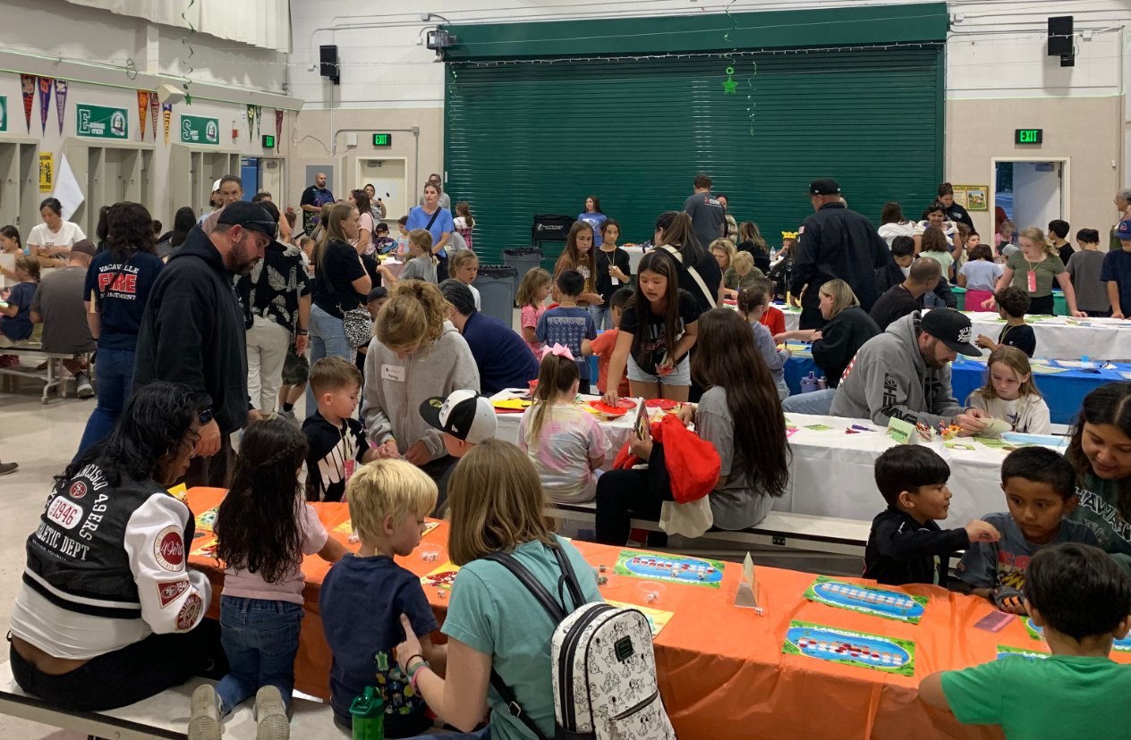 Participants enjoying a Family Math Night event!