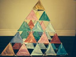 Picture of completed Tetrahedral Kite project